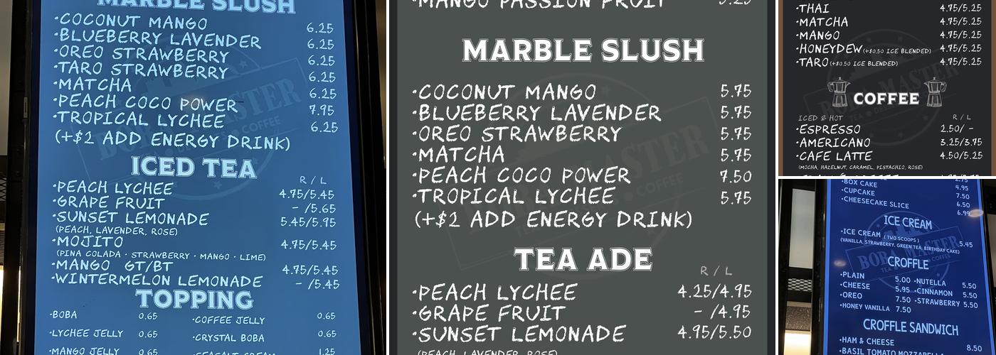 Boba Master Menu