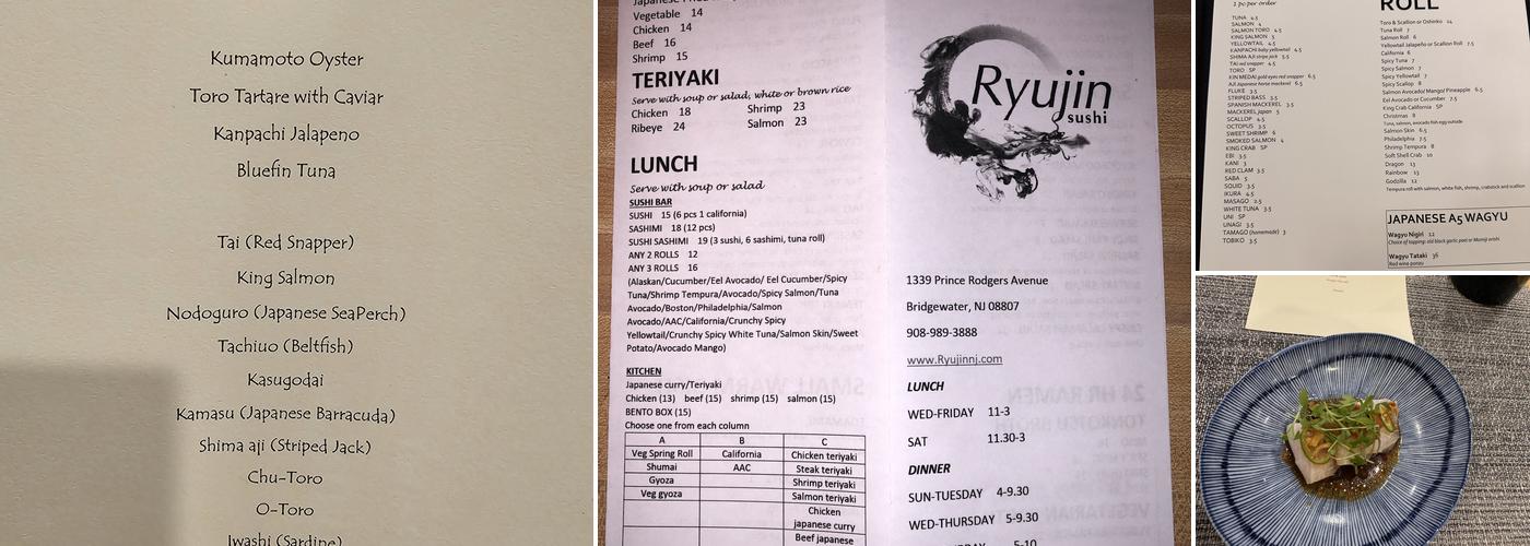 Ryujin Sushi Menu