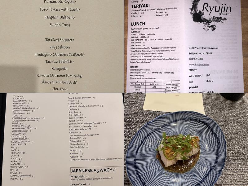 Ryujin Sushi Menu
