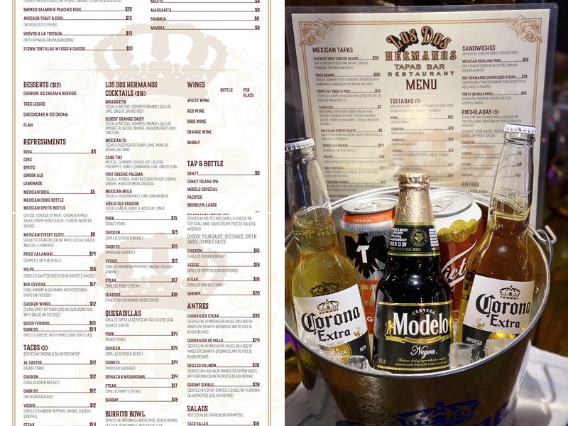 Los Dos Hermanos Menu