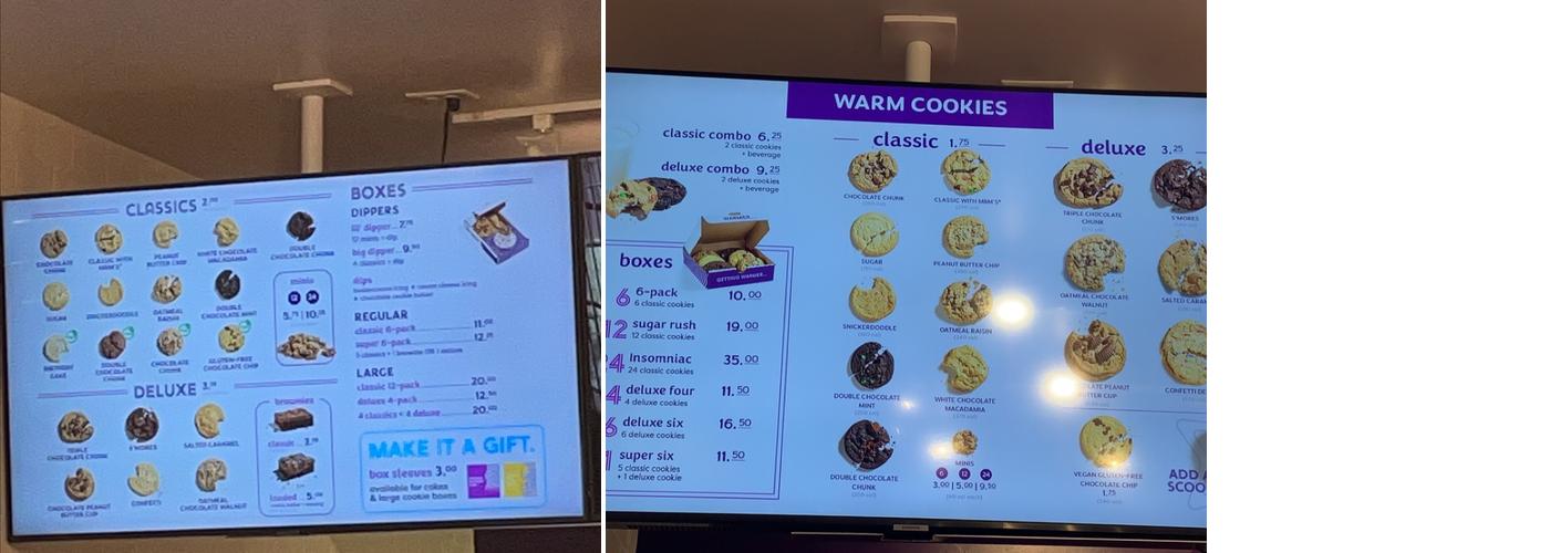 Insomnia Cookies Menu