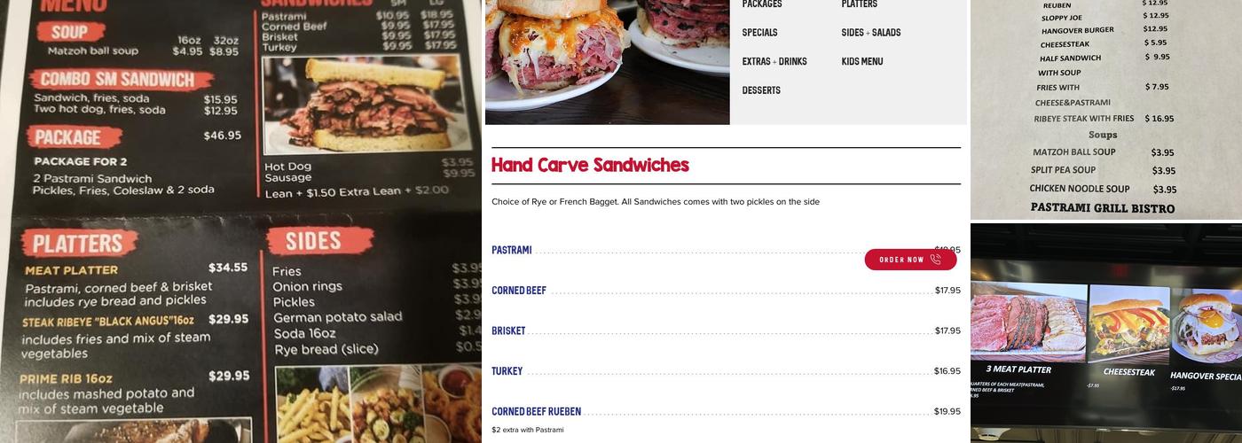 Pastrami Grill Bistro Menu