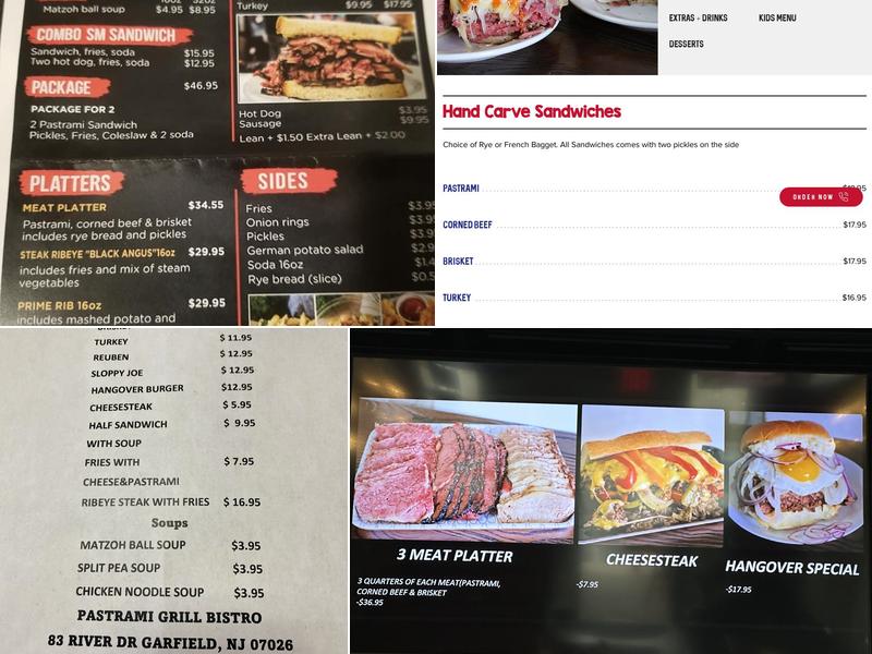 Pastrami Grill Bistro Menu