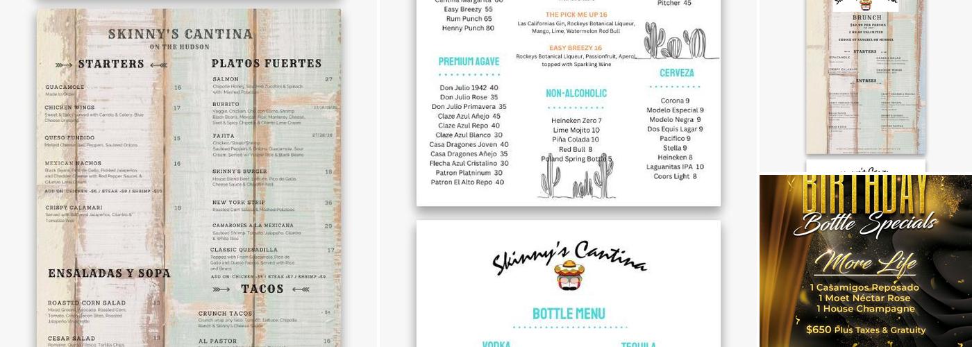 Skinny's Cantina On The Hudson Menu