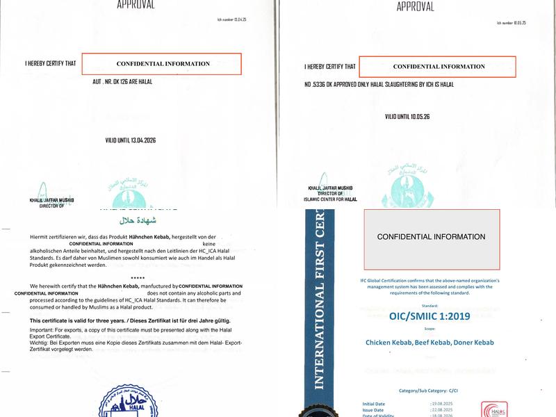 German Doner Kebab Menu