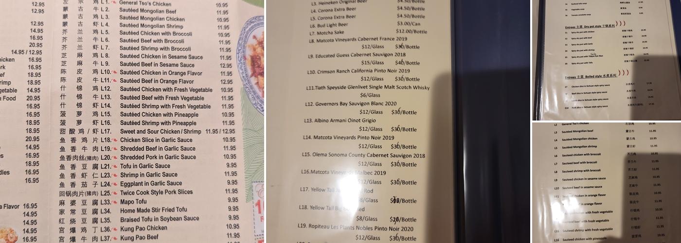 Delicis Legend Chinese Cuisine Menu