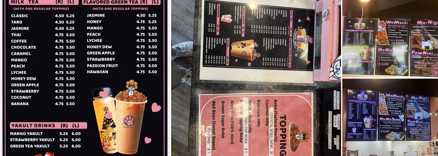 Momo Ashi Cafe Menu