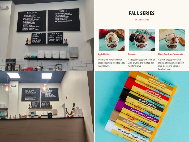 Two Roosters Ice Cream Menu