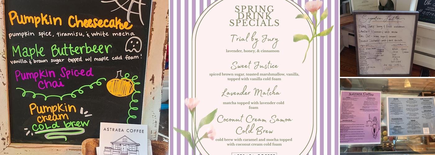 Astraea Coffee Menu