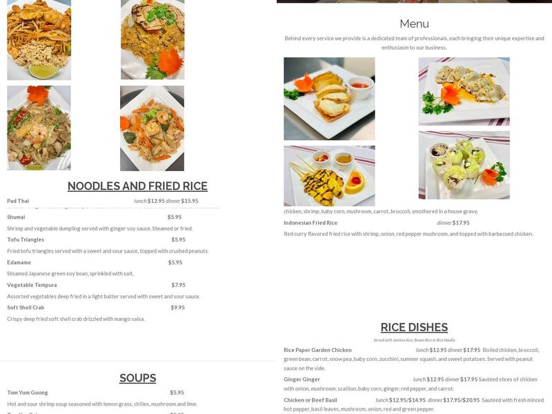 Rice Paper North Canton Menu