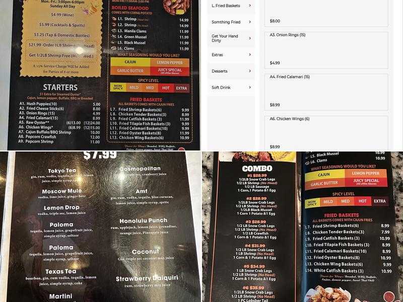 DANCING CRAB Menu