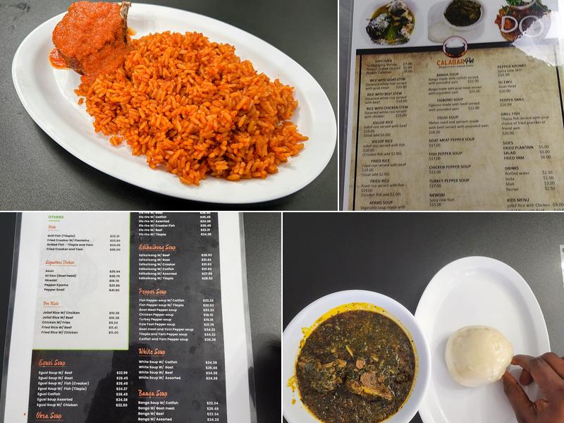 Calabar Pot Menu