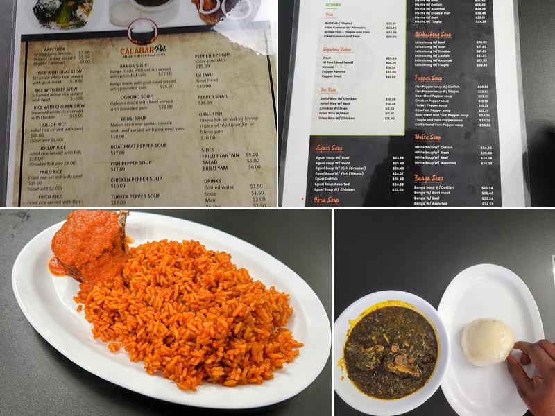 Calabar Pot Menu