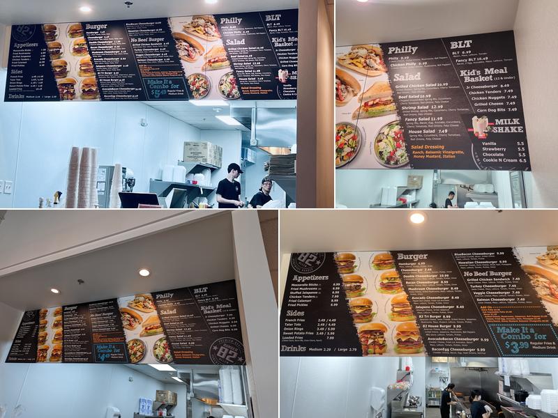 Burger 82 Menu
