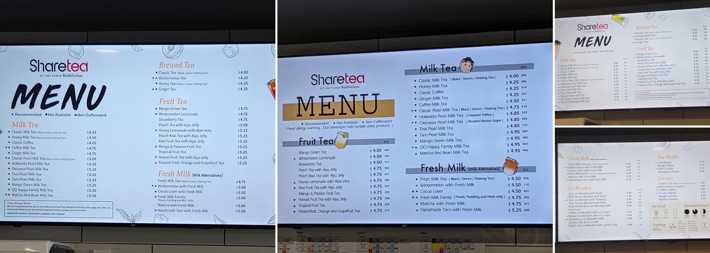 Sharetea Menu