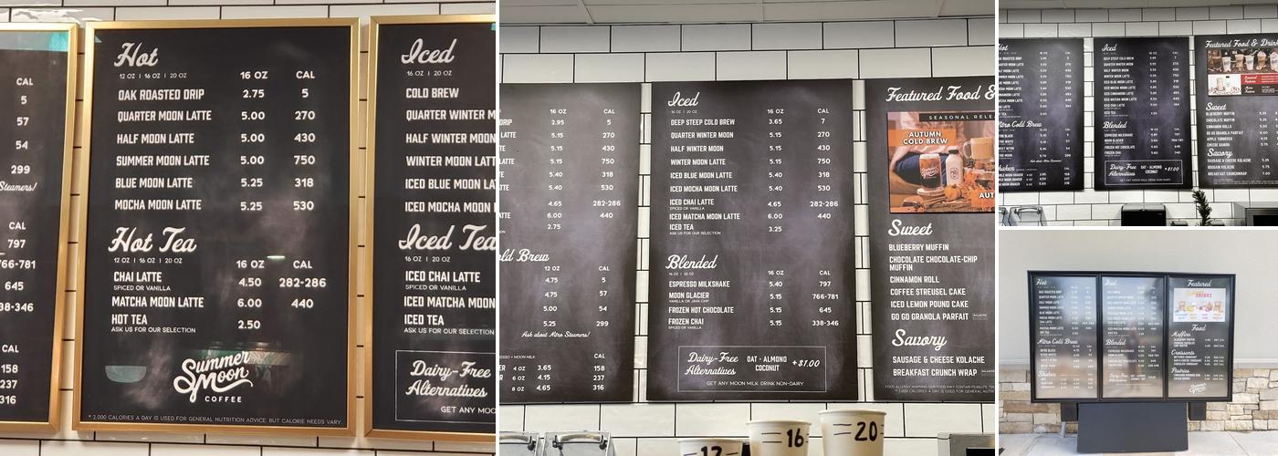 Summer Moon Coffee Menu