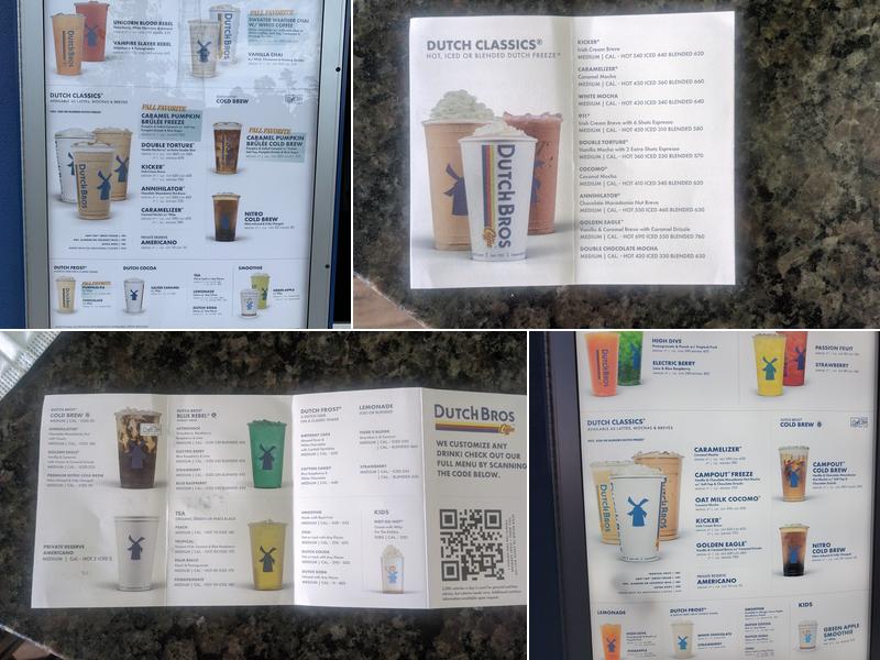 Dutch Bros Coffee Menu