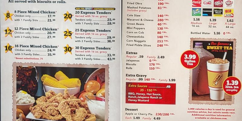 Chicken Express Menu