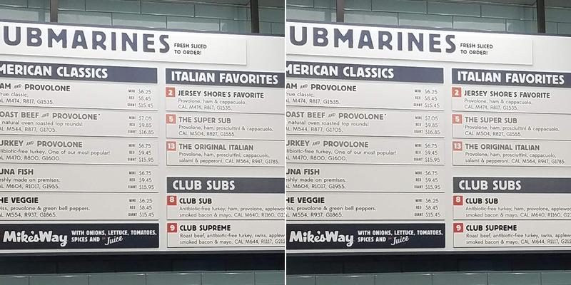 Jersey Mike’s Subs Menu