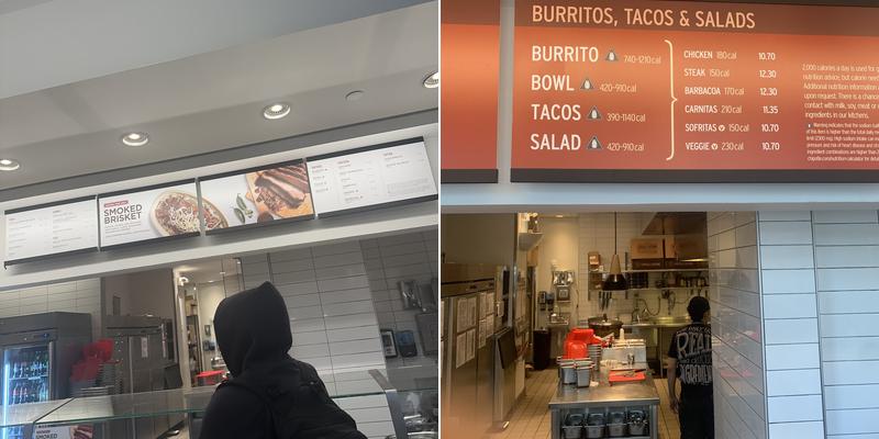 Chipotle Mexican Grill Menu