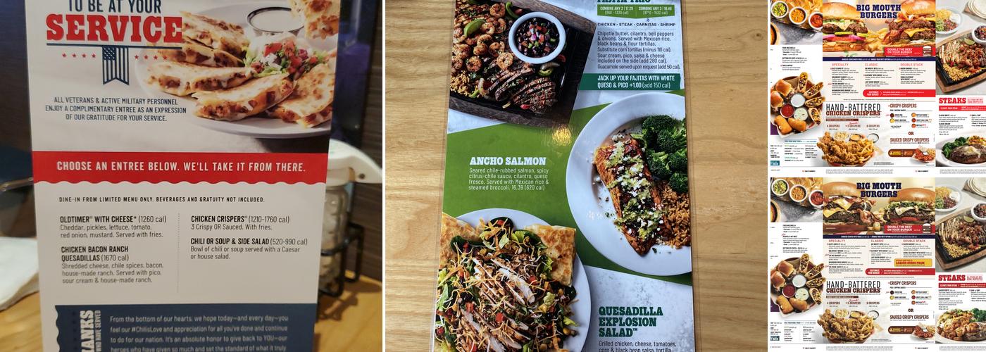 Chili's Grill & Bar Menu