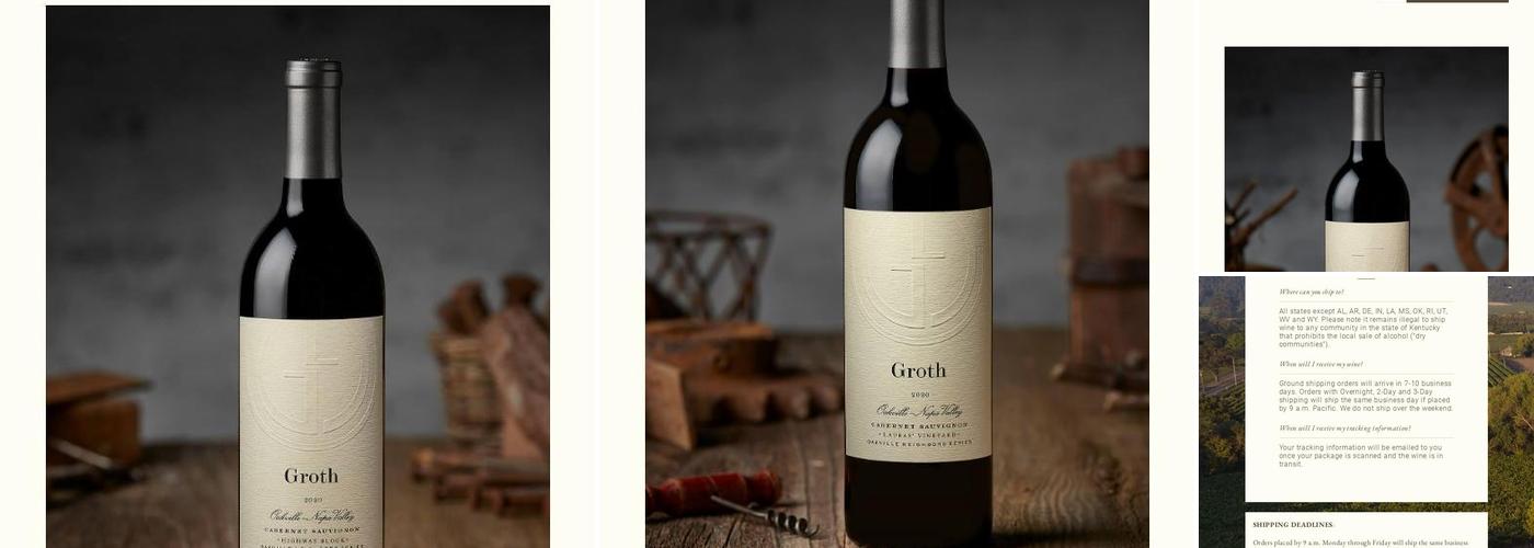 Groth Vineyards & Winery Menu