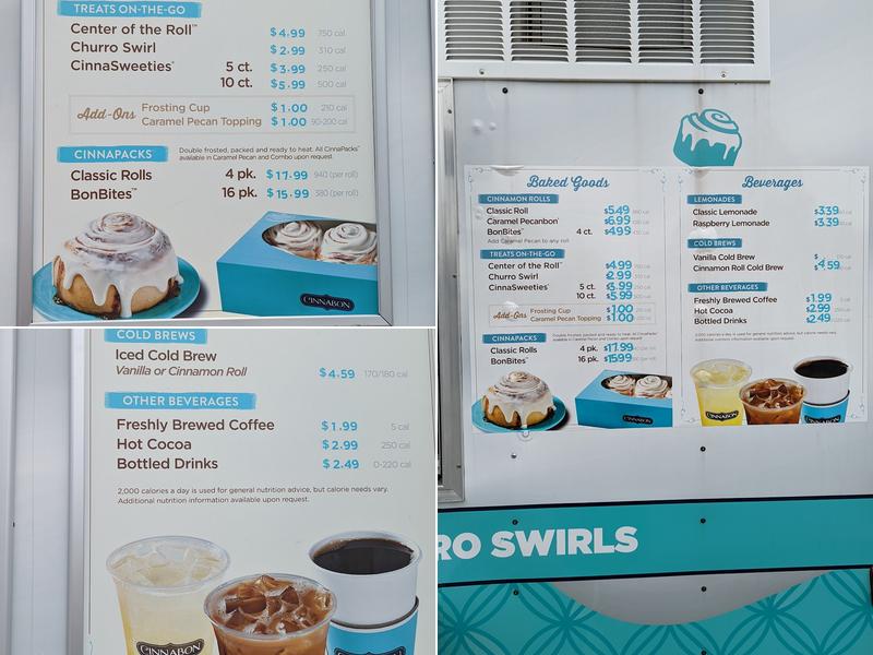 Cinnabon Menu