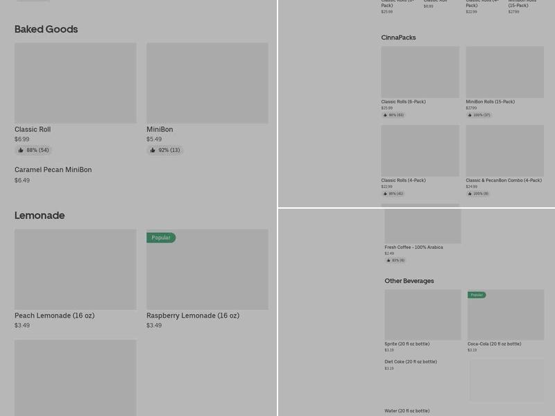 Cinnabon Menu