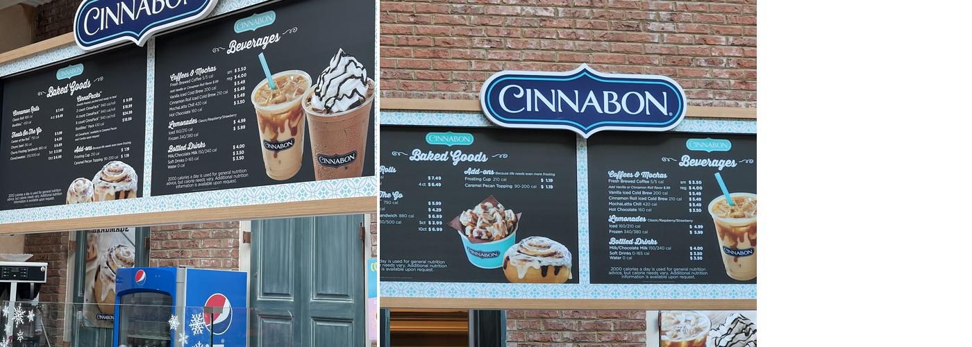 Cinnabon Menu