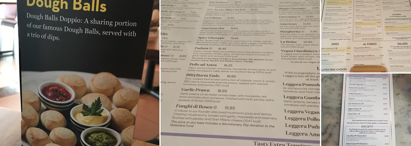 Pizza Express Menu
