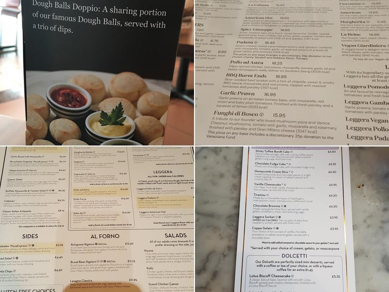 Pizza Express Menu
