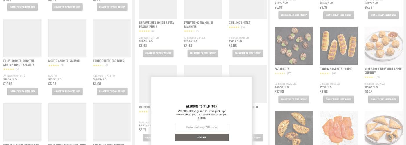 Wild Fork Menu