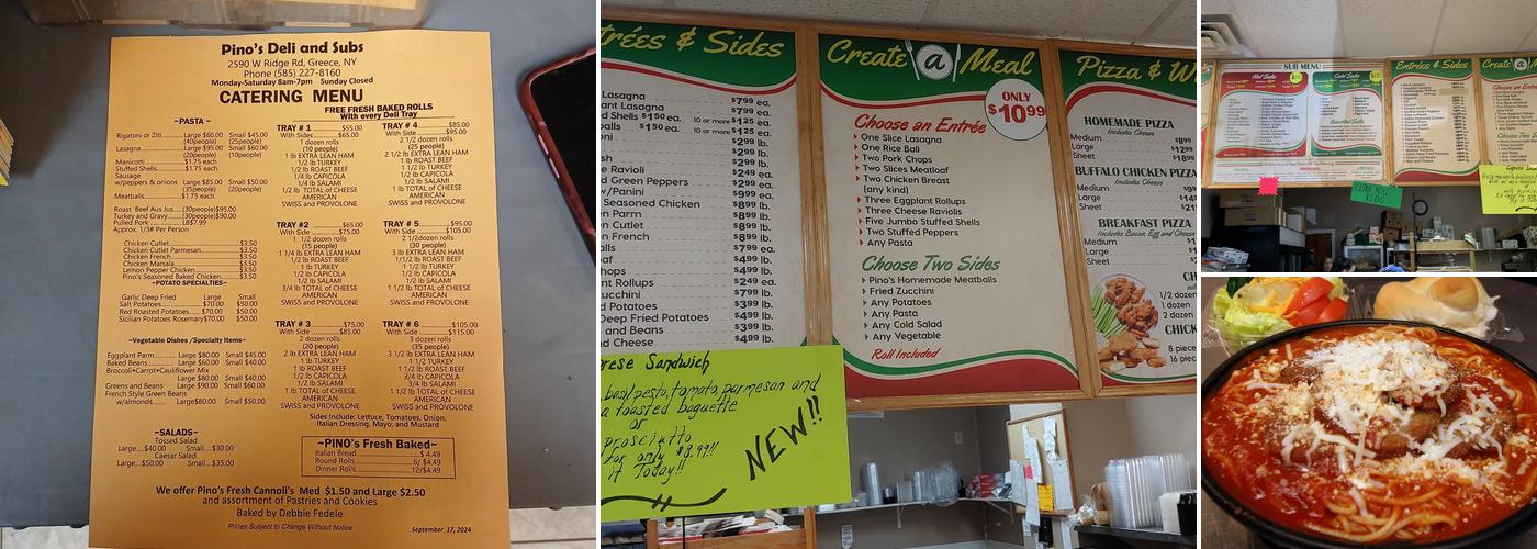 Pino's Deli Menu