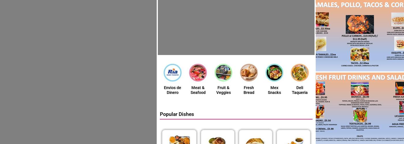 Made in Mexico Market Menu