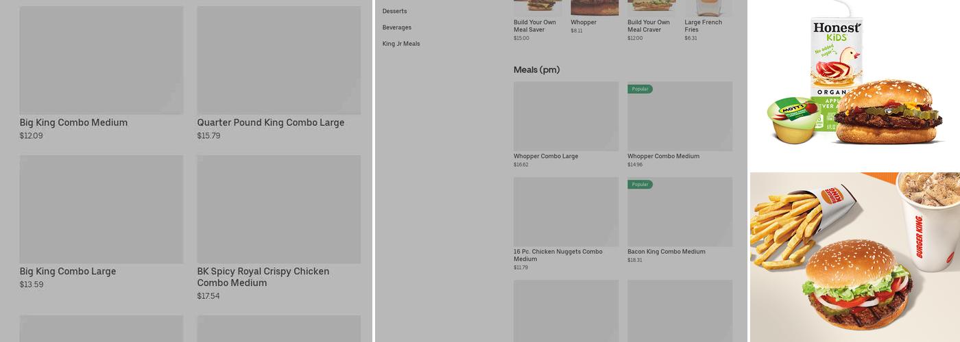 Burger King Menu