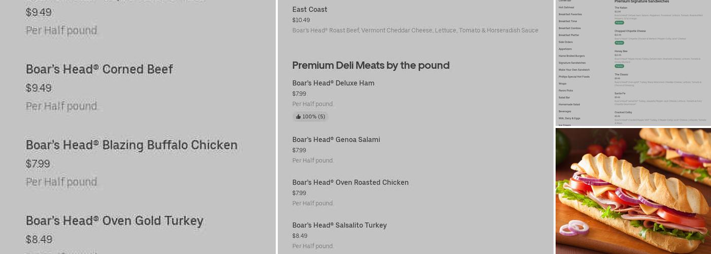 PHILLIPS GOURMET DELI Menu