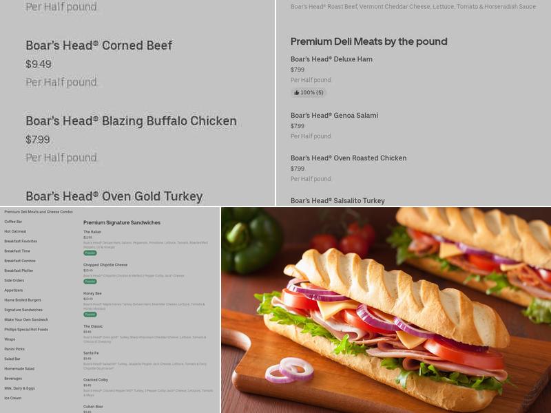 PHILLIPS GOURMET DELI Menu