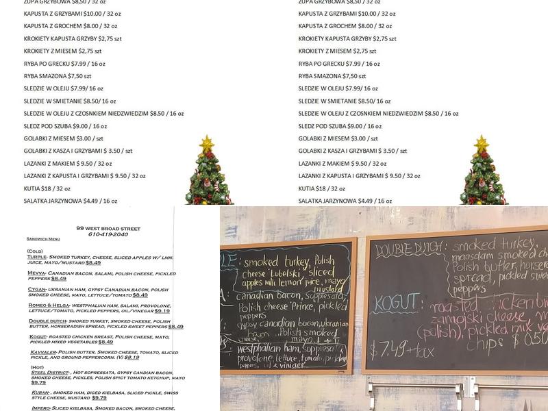 B&P Polish Deli Menu