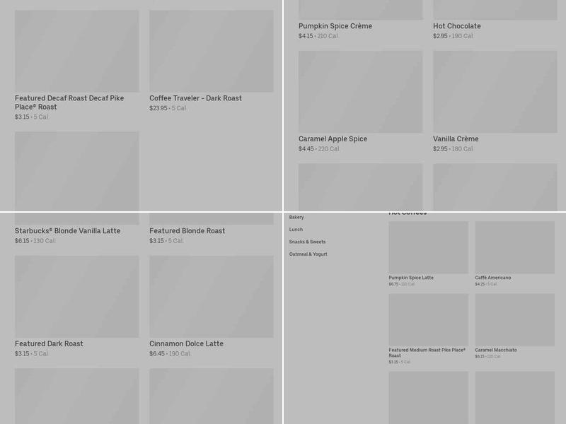 Starbucks Menu