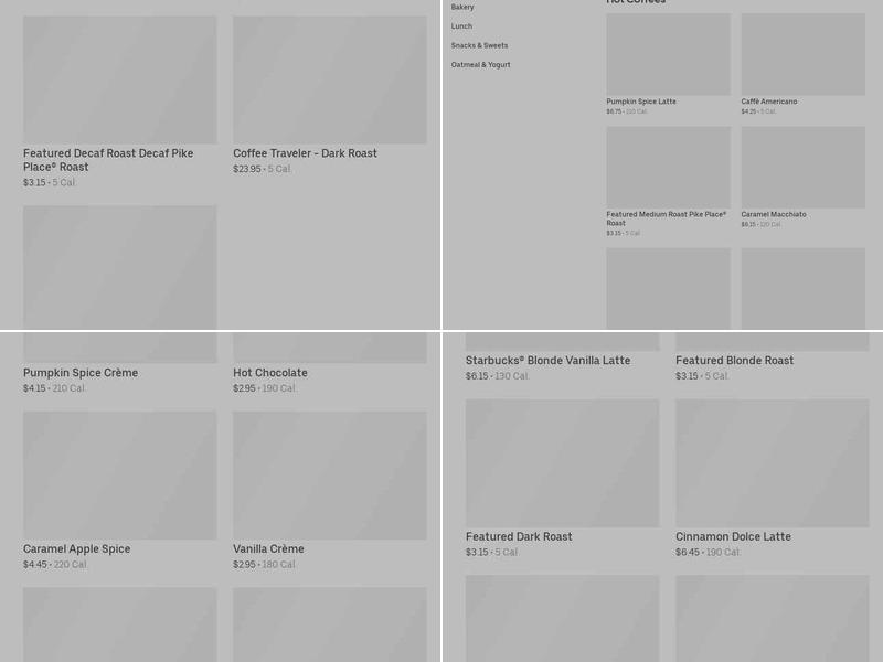 Starbucks Menu