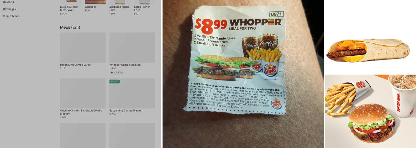 Burger King Menu