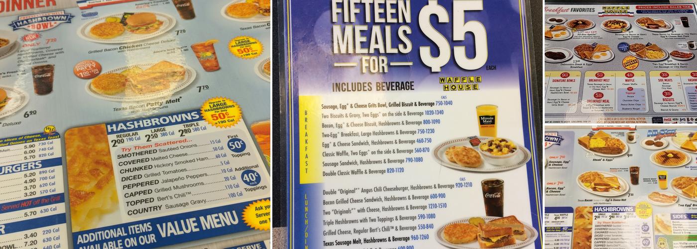 Waffle House Menu