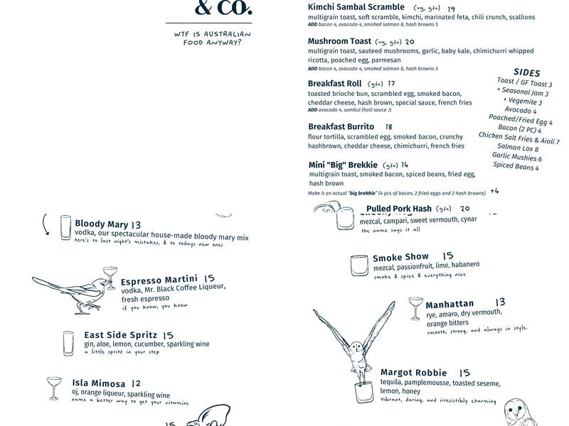 Isla & Co. - Midtown Menu