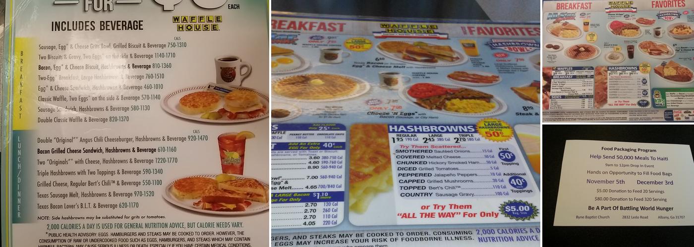 Waffle House Menu