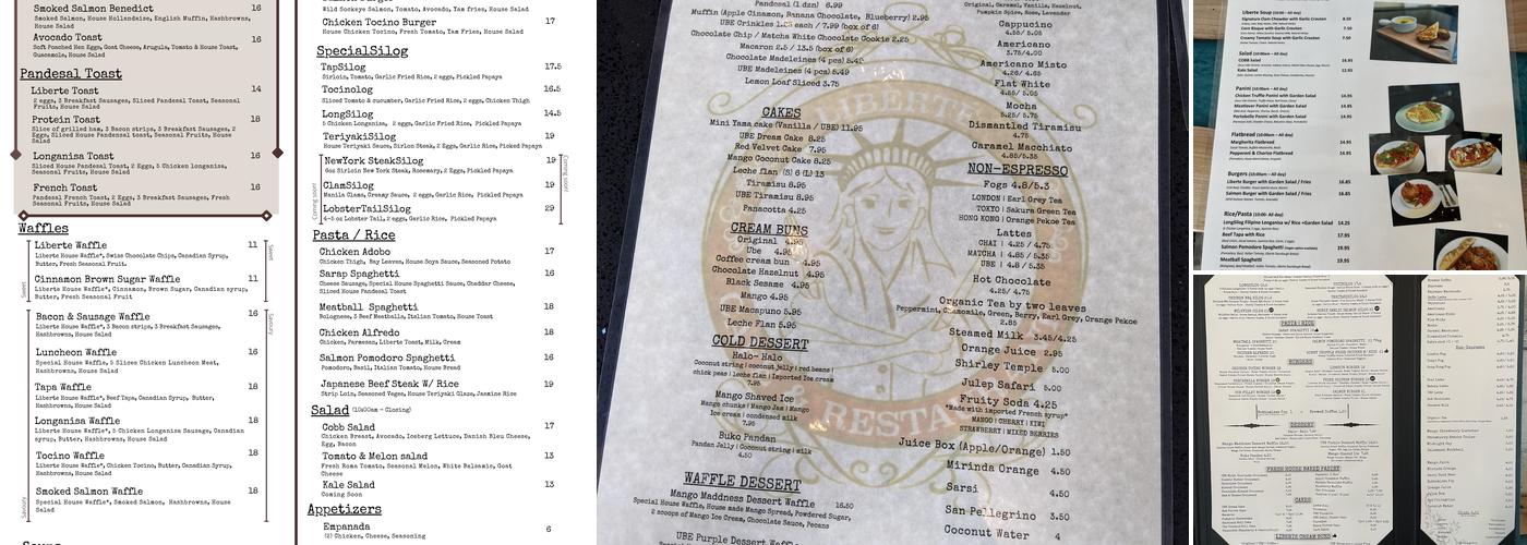 Liberte Cafe & Restaurant Menu
