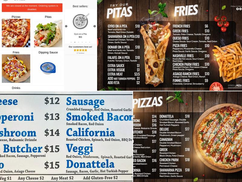 Gyros & Pizza Express Menu