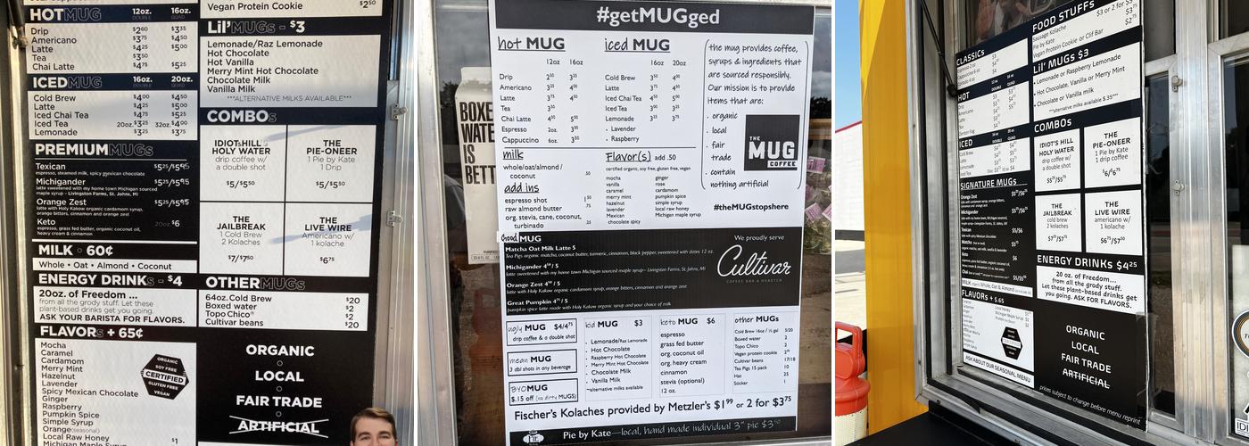 Frequency Coffee Menu