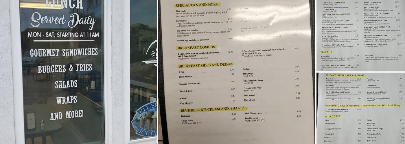 Eggo's Cafe Menu
