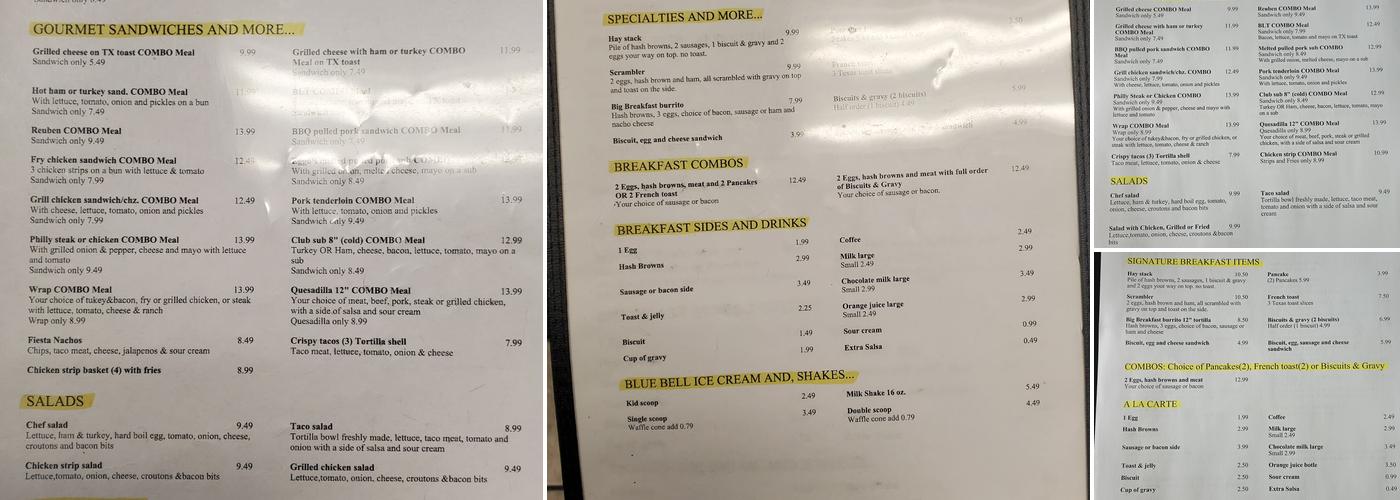 Eggo's Cafe Menu