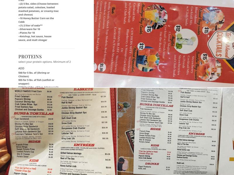 Catcher's Fish House Menu